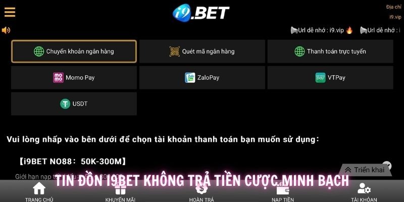 Các thế lực đối thủ đã vu khống i9BET kém minh bạch tài chính